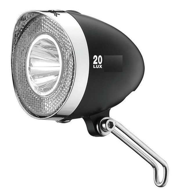 XLC Scheinwerfer LED Retro Reflektor 20Lux Schalter, schwarz
