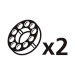 Shimano Schaltrollensatz XTR 9-fach doppel Lager