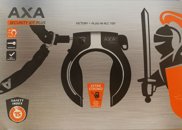 AXA Rahmenschloss Victory + Kette Schlüssel abziehbar