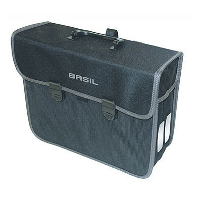 Basil Seitentasche Stoff MALAGA-XL schwarz, 17L