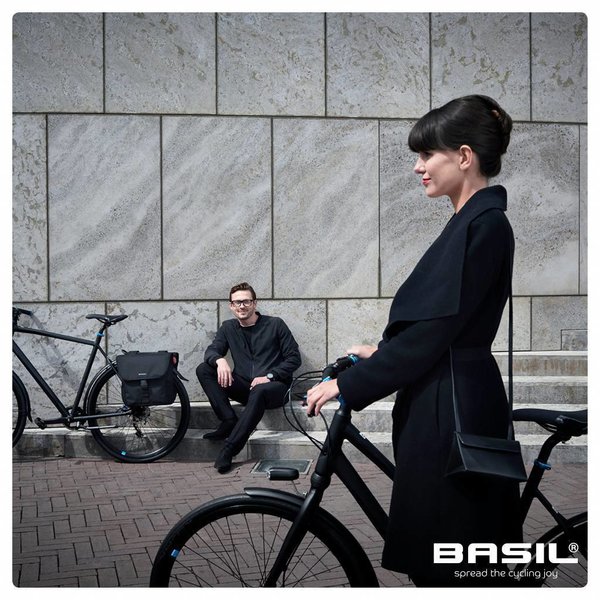 Basil GO Double Bag - doppelte - Fahrradtasche - 32l - schwarz