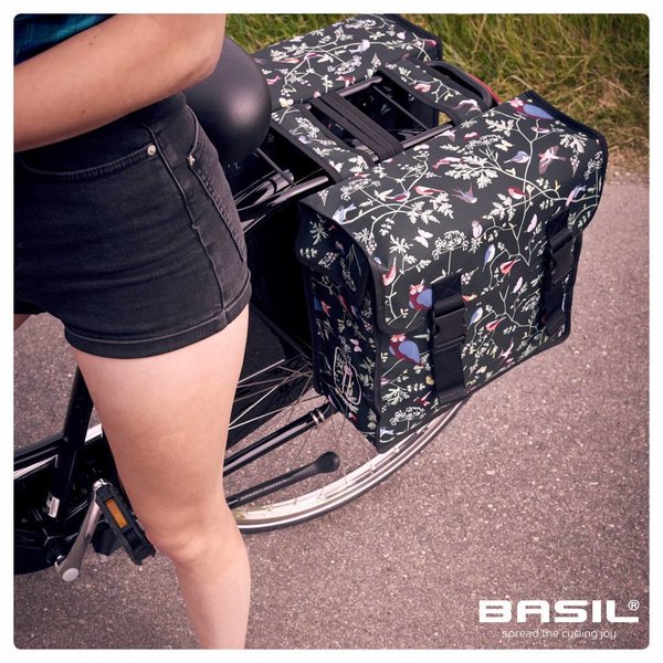 Basil Wanderlust Double Bag - doppelte fahrradtasche - 35L - schwarz