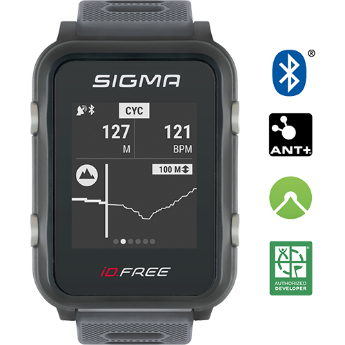 Sigma Sport Puls-Uhr iD.Free Multisport grau