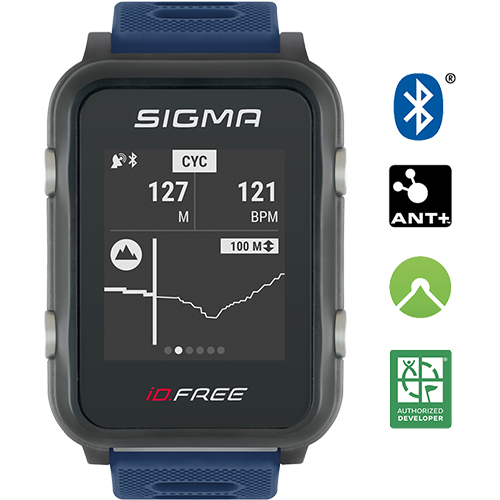Sigma Sport Puls-Uhr iD.Free Multisport blau