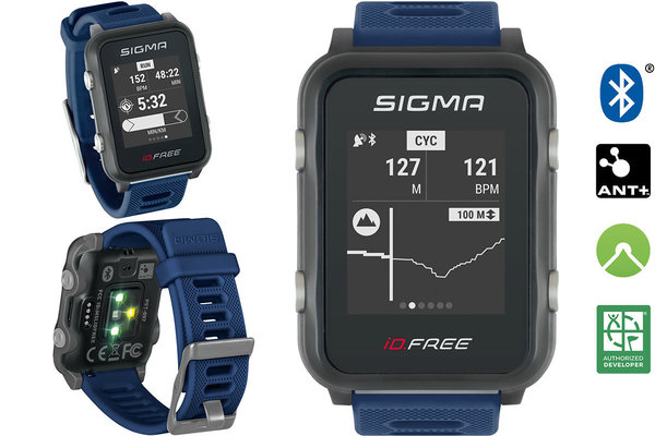 Sigma Sport Puls-Uhr iD.Free Multisport blau