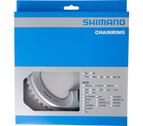 Shimano Kettenblatt 105 FC-R7000 110 mm, 50 Zähne (MS) schwarz