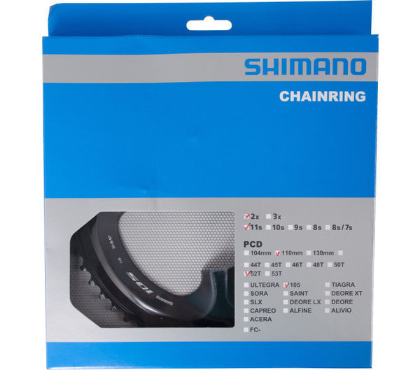 Shimano Kettenblatt 105 FC-R7000 110 mm, 52 Zähne (MT) schwarz