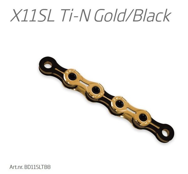 KMC Kette X11SL 11-fach 118 Glieder Ti-N Gold/Black